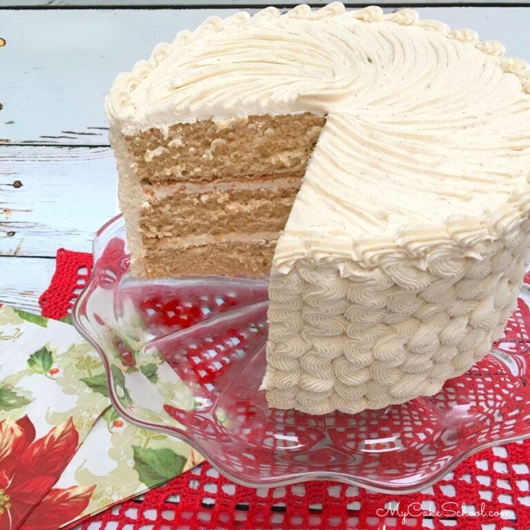 Eggnog Cake with Eggnog Buttercream