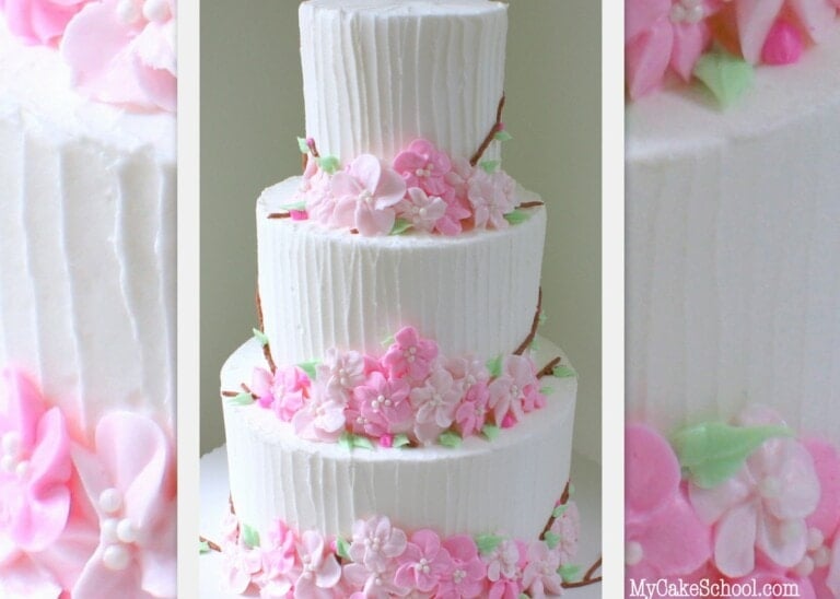 Buttercream Cherry Blossoms Cake Tutorial