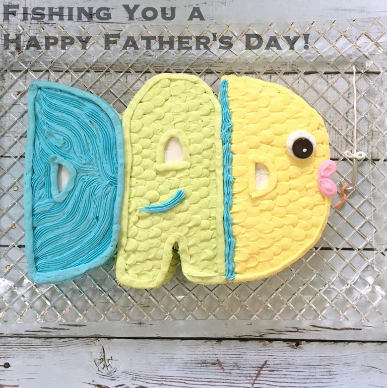 Fishing You a Happy Father's Day! A Fun Fishing Themed Free Cake Video Tutorial by MyCakeSchool.com!