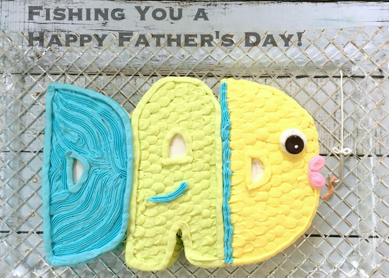 Fishing You a Happy Father's Day! A Fun Fishing Themed Free Cake Video Tutorial by MyCakeSchool.com!