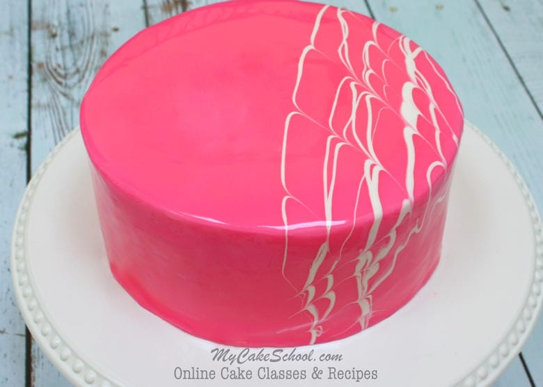Learn How to Make a Mirror Glaze Cake in MyCakeSchool.com's Online Cake Decorating Video!