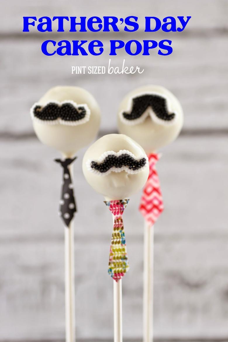 The CUTEST Father's Day Cake Pops by Pint Sized Baker (as Featured on MyCakeSchool.com's Father's Day Cake Roundup!)