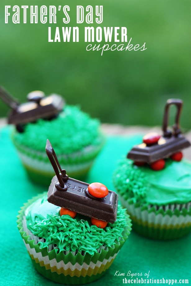 Father's Day Cake Roundup! CUTE Lawnmower Cupcakes by TheCelebrationShoppe.com!