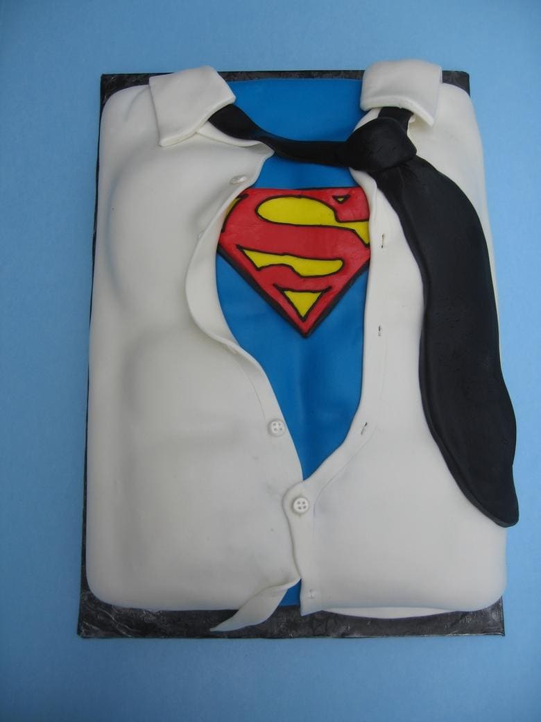 SuperDad Cake as featured on My Cake School's Father's Day Cake Roundup of Cakes, Tutorials, and Inspiration!