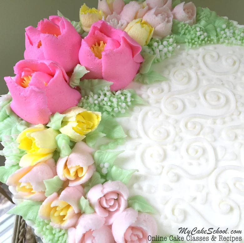 Beautiful Buttercream Flowers (featuring Russian Tips)- A Cake Decorating Video by MyCakeSchool.com! Online Cake Classes & Recipes!