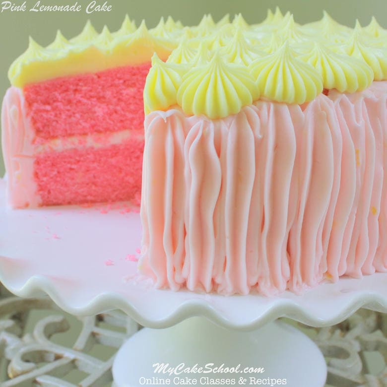 Moist & Flavorful Pink Lemonade Cake from Scratch- From MyCakeSchool.com's Recipe Section!