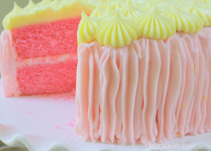 This moist and delicious Pink Lemonade Layer Cake has the perfect amount of tartness!