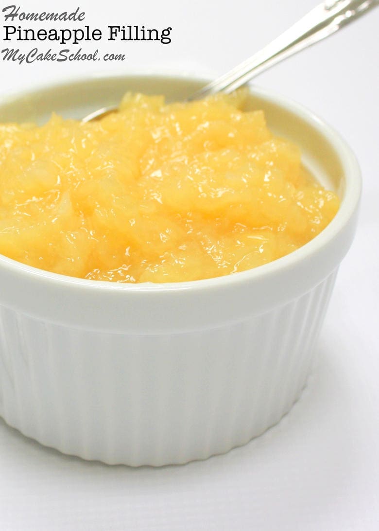 You will love this delicious homemade Pineapple Filling for Cakes! Recipe by MyCakeSchool.com. Delicious Pineapple Filling for Cakes! MyCakeSchool.com.