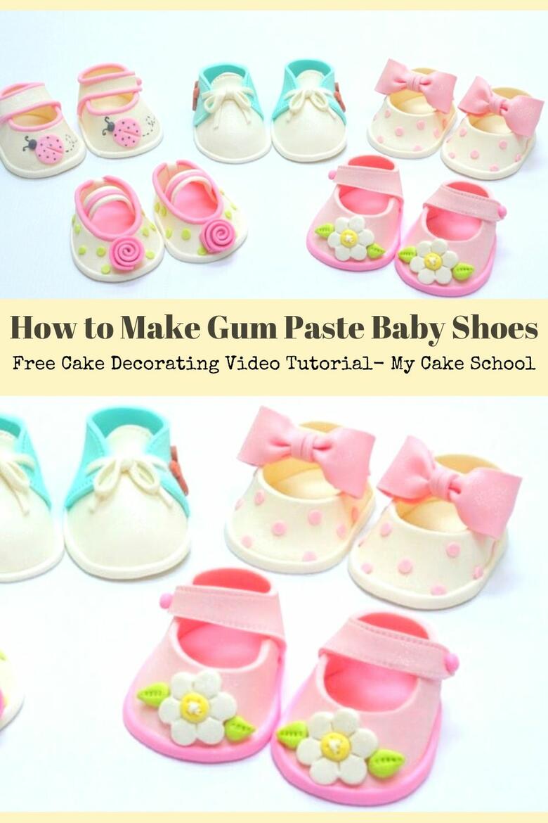 How to Make Gum Paste Baby Shoes-Free Video