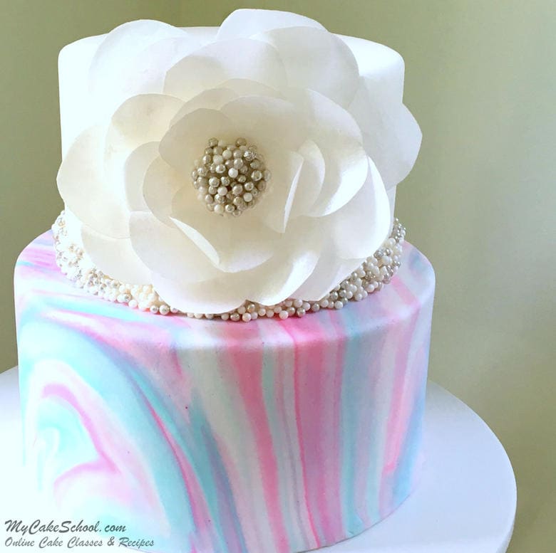 Wafer Paper Flower Cake