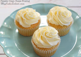 Yum! Pipeable Cream Cheese Frosting Recipe by My Cake School!