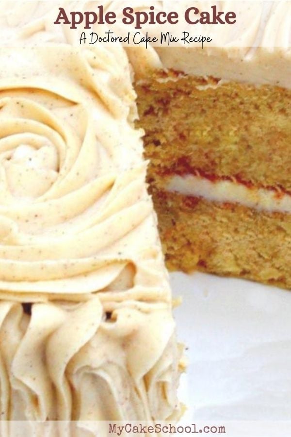 Delicious Apple Spice Cake- A Doctored Cake Mix Recipe- So easy and SO good!