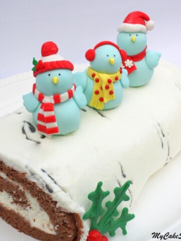 Adorable Birch Tree Cake with Birds! Cake decorating video tutorial by MyCakeSchool.com!