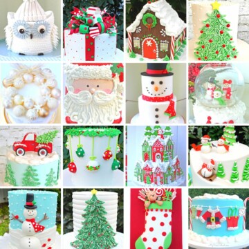 Collage of Christmas Cakes