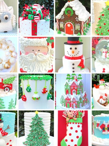 Collage of Christmas Cakes