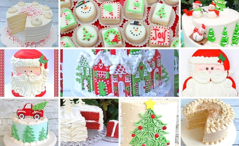 A Round Up Of Our Christmas Winter Tutorials My Cake School