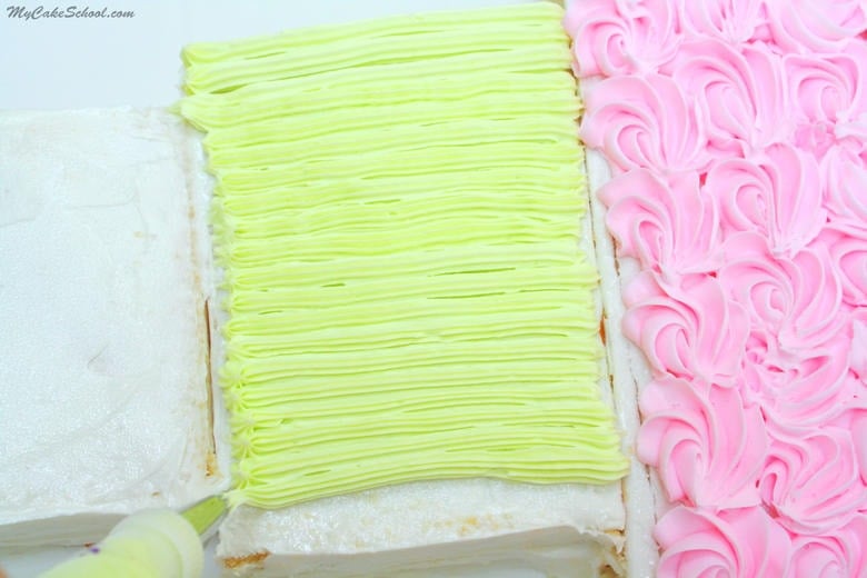Sweet and Simple "Tiered" Sheet Cake Design! Free Cake Tutorial by MyCakeSchool.com!