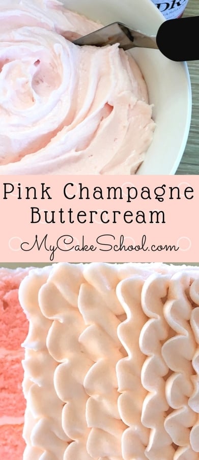 Delicious Pink Champagne Buttercream Frosting Recipe by MyCakeSchool.com