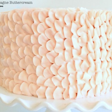 Delicious Pink Champagne Buttercream Frosting Recipe by MyCakeSchool.com! Online cake tutorials and cake recipes!