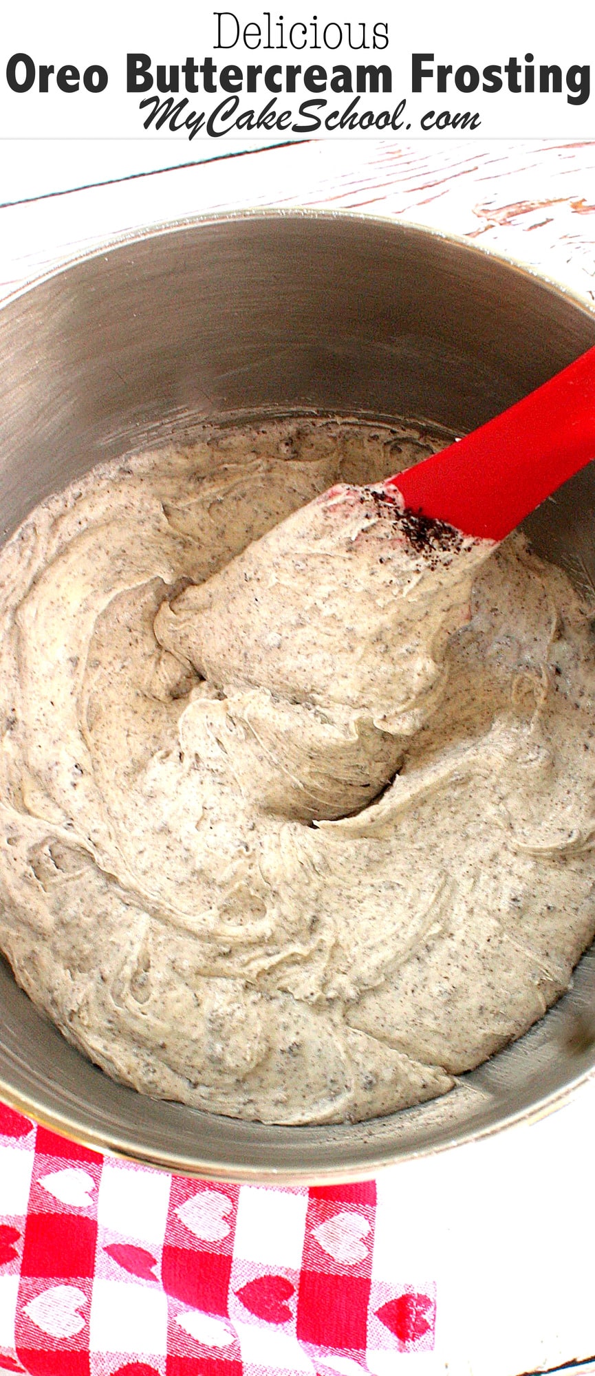 Easy and DELICIOUS Oreo Buttercream Frosting recipe by MyCakeSchool.com! We love this with chocolate cakes and cupcakes! #frostingrecipe #oreobuttercream #oreofrosting #chocolate