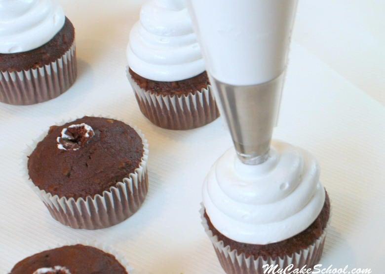 How to Make Hi Hat Cupcakes! Free Cupcake Tutorial by MyCakeSchool.com! 