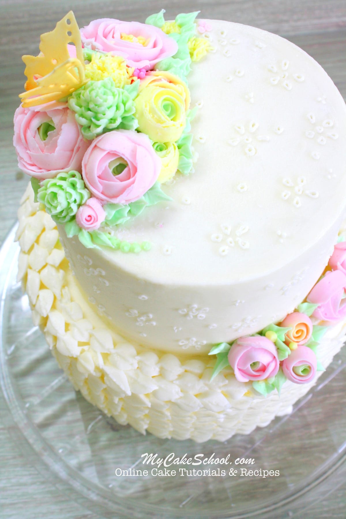 Buttercream Eyelet Cake Tutorial My Cake School
