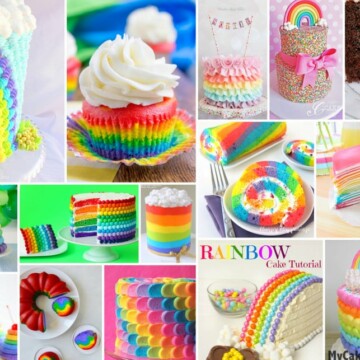 Rainbow Cake and Cupcake Roundup of Tutorials, Recipes, and Ideas! {As featured on MyCakeSchool.com}