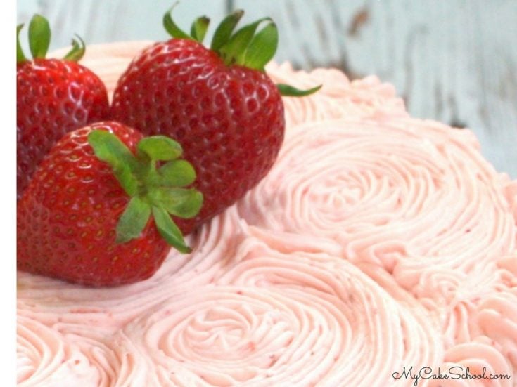 Delicious Strawberry Buttercream Frosting Recipe by MyCakeSchool.com