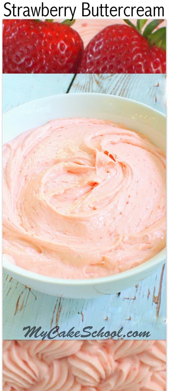 Delicious Strawberry Buttercream Recipe by MyCakeSchool.com!