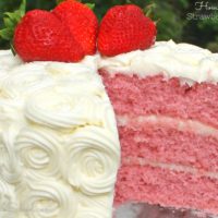 Amazing homemade Strawberry Cake Recipe by MyCakeSchool.com! Wonderful strawberry flavor and ultra moist! Recipe by MyCakeSchool.com!