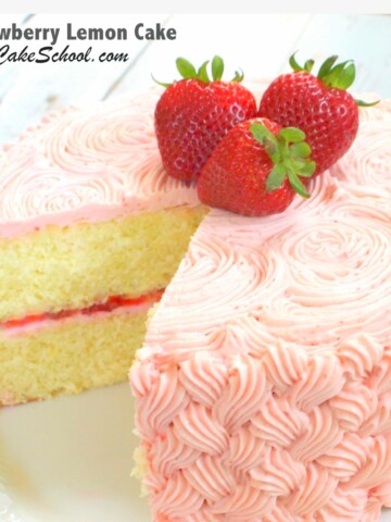 Moist and Delicious Strawberry Lemon Cake from Scratch by MyCakeSchool.com!