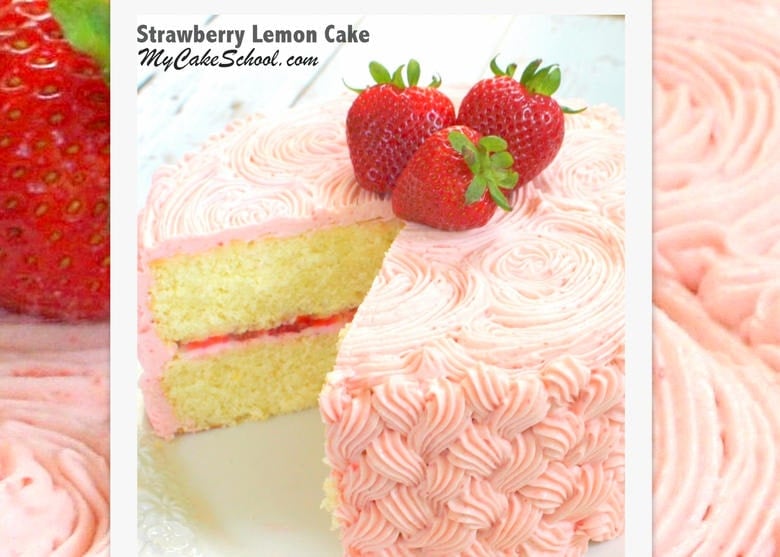 Moist and Delicious Strawberry Lemon Cake from Scratch by MyCakeSchool.com!