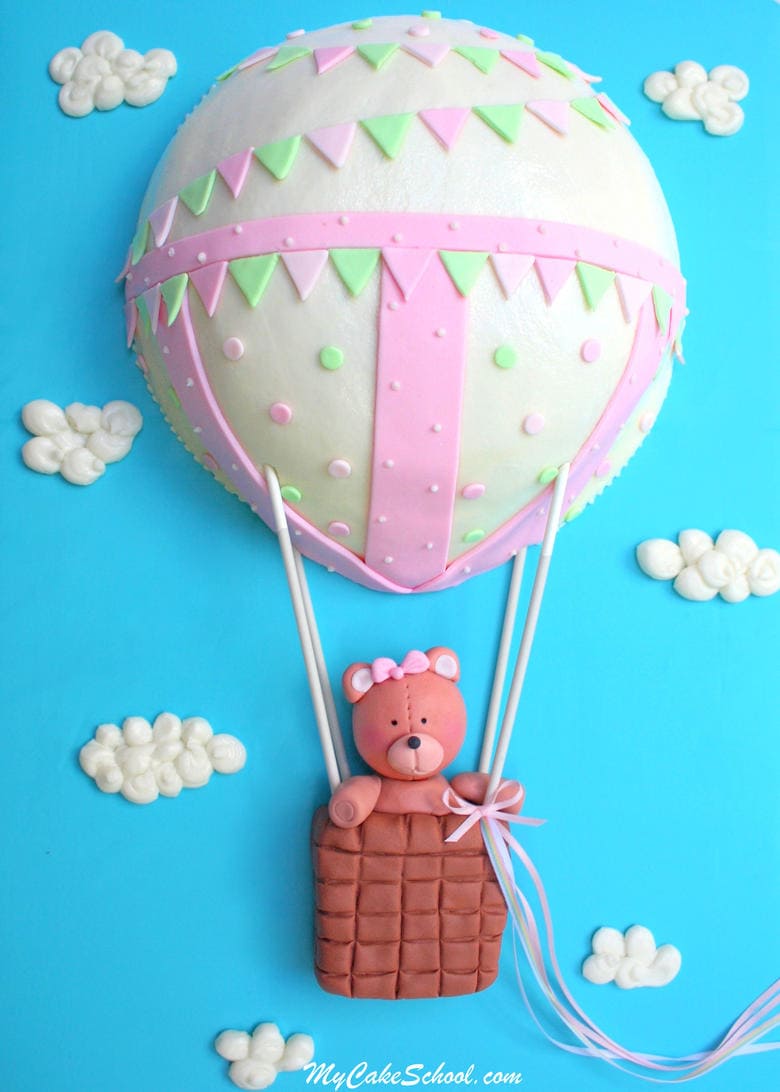 CUTE Hot Air Balloon Cake Video Tutorial by MyCakeSchool.com! 