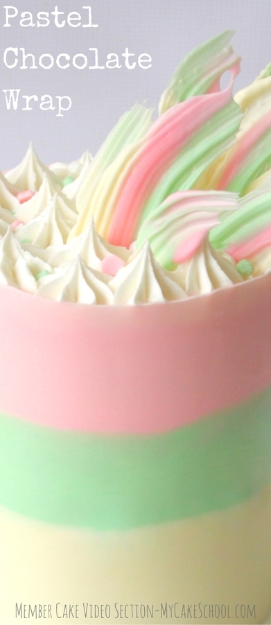 Beautiful Pastel Chocolate Wrap Cake Tutorial by MyCakeSchool.com!