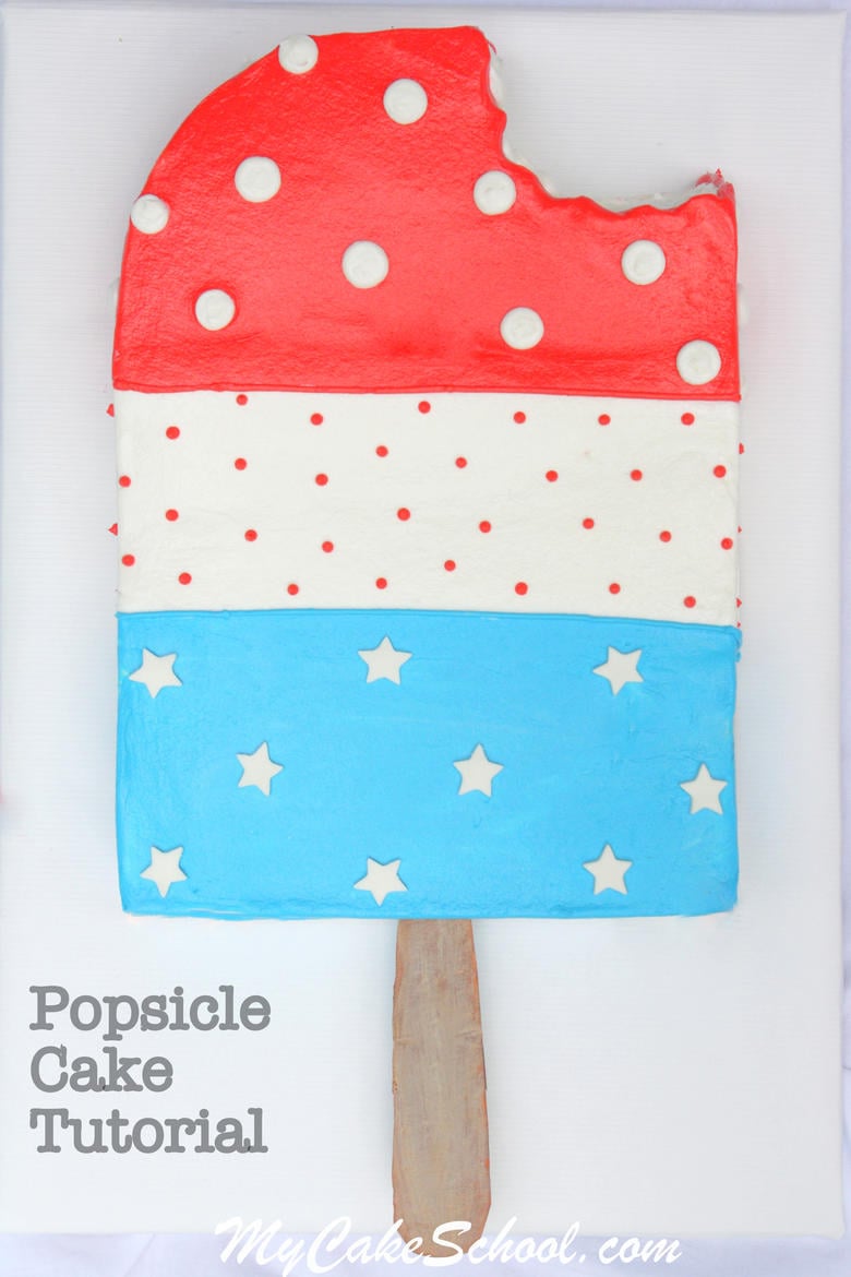 Easy Popsicle Cake Tutorial by MyCakeSchool.com! The perfect summer cake!