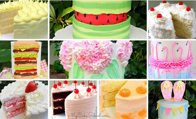 Summer Cake Recipes, Tutorials, and Design Ideas