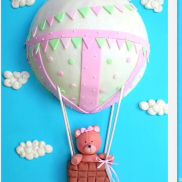 Adorable Hot Air Balloon Cake Video Tutorial by MyCakeSchool.com!