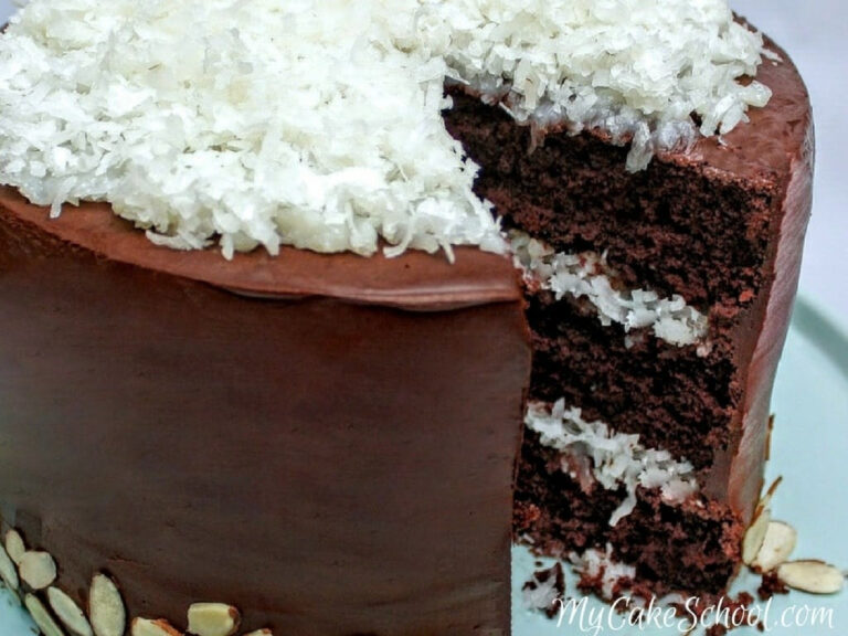 Sliced Almond Joy Cake