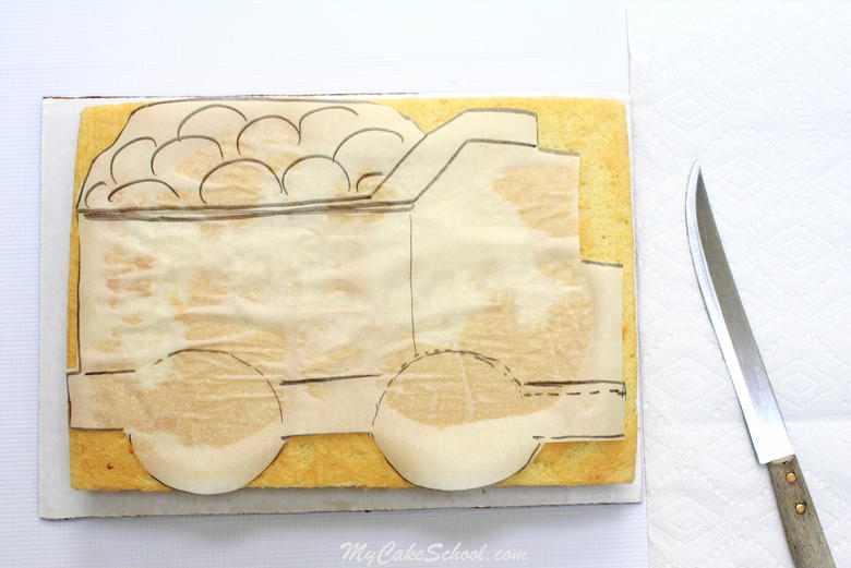 Dump Truck Sheet Cake Tutorial by MyCakeSchool.com!