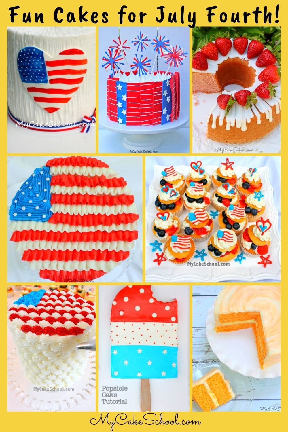 Fun Cakes for July Fourth