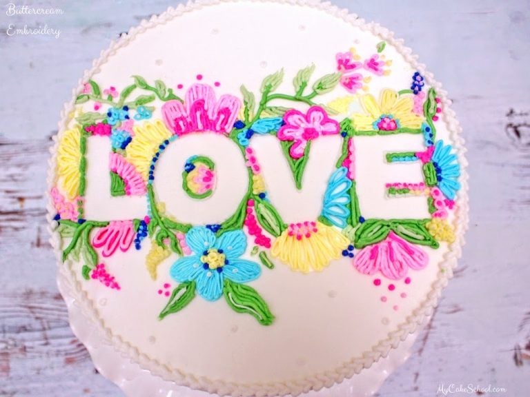 Buttercream Embroidery Cake-Video Tutorial