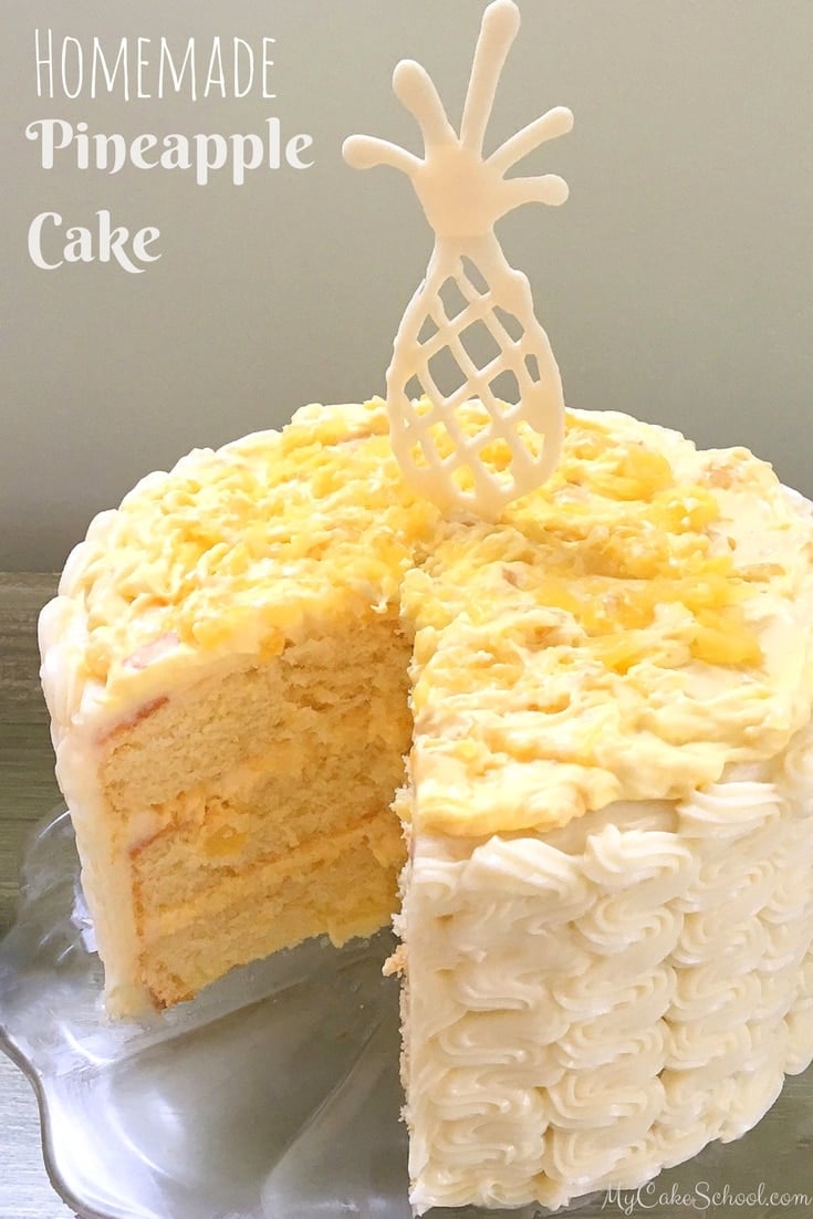 Delicious Homemade Pineapple Cake Recipe by MyCakeSchool.com! 
