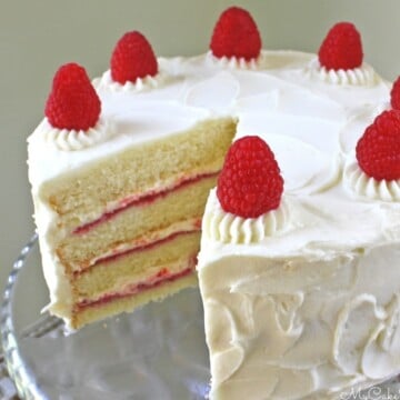 This White Chocolate Raspberry Cake Recipe from Scratch by MyCakeSchool.com!