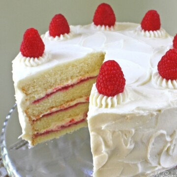 This White Chocolate Raspberry Cake Recipe from Scratch by MyCakeSchool.com!