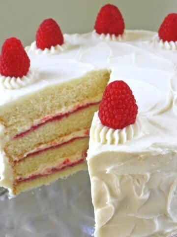 This White Chocolate Raspberry Cake Recipe from Scratch by MyCakeSchool.com!