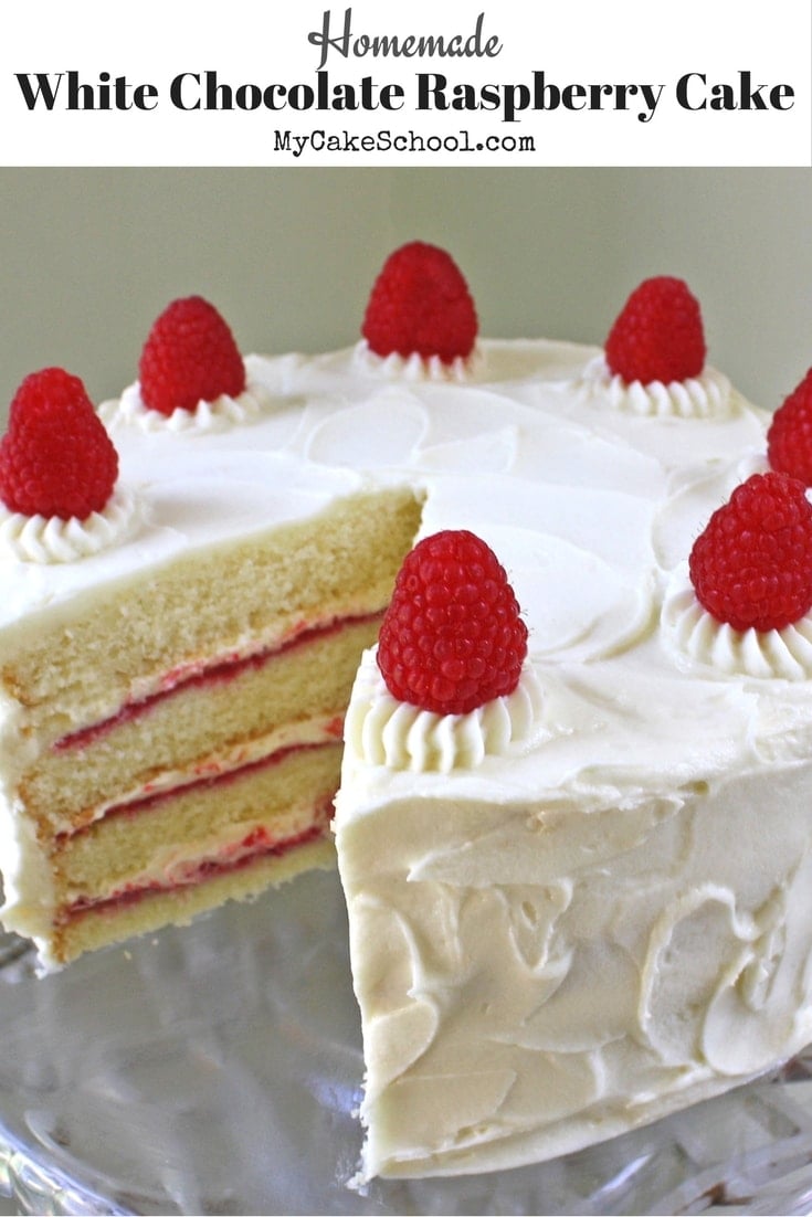 Homemade White Chocolate Raspberry Cake Recipe! Ultra moist and delicious!