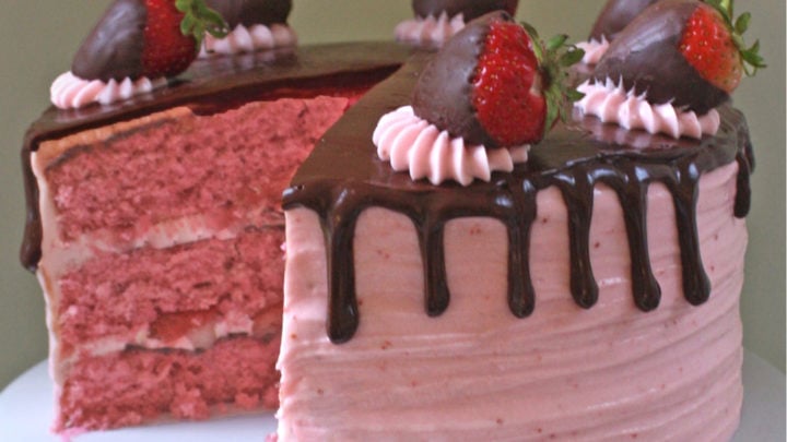 Chocolate Covered Strawberry Cake