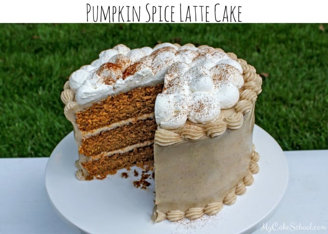 DELICIOUS Pumpkin Spice Latte Cake Recipe by MyCakeSchool.com