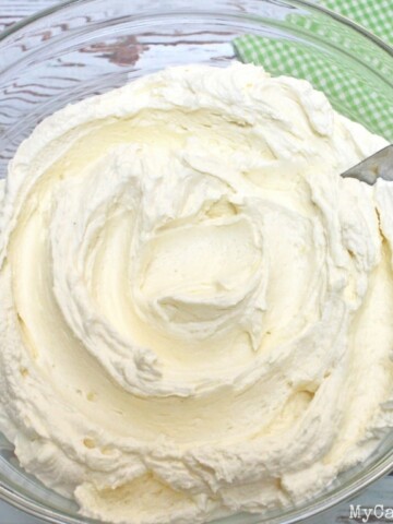 The BEST White Chocolate Buttercream Frosting Recipe by MyCakeSchool.com! So easy and delicious!