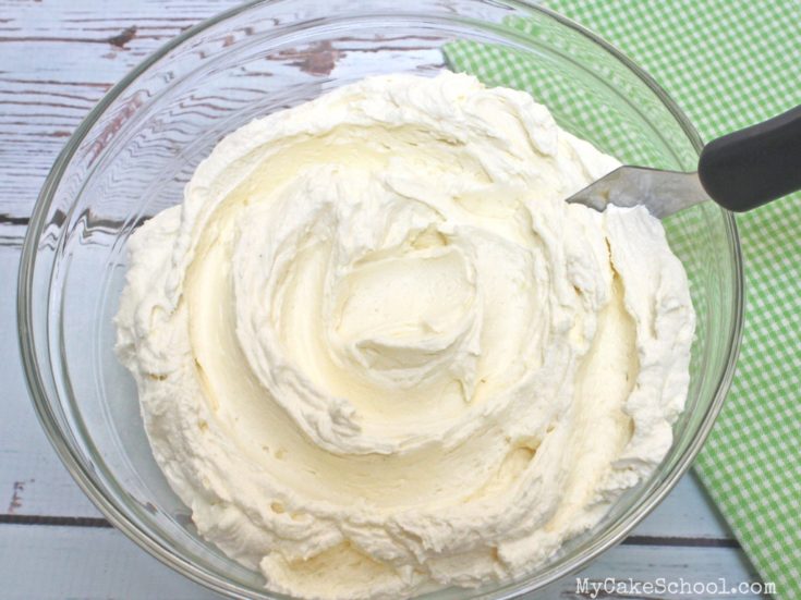 The BEST White Chocolate Buttercream Frosting Recipe by MyCakeSchool.com! So easy and delicious!